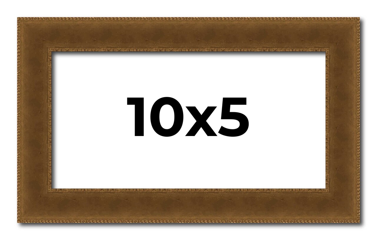 Panoramic Flat Gold Picture Frame - UV Acrylic, Foam Board Backing, Hanging Hardware